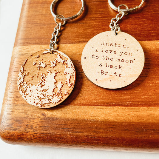 I Love You To The Moon And Back Keychain