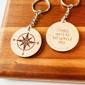 Custom Compass Keychain