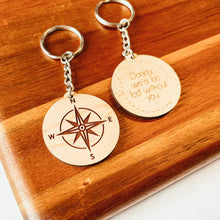 Load image into Gallery viewer, Custom Compass Keychain