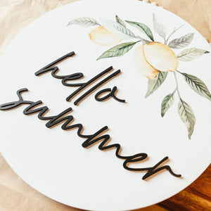 Hello Summer Lemon Round