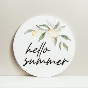 Hello Summer Lemon Round
