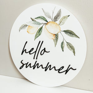 Hello Summer Lemon Round