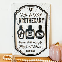 Load image into Gallery viewer, Black Bat Apothecary Sign