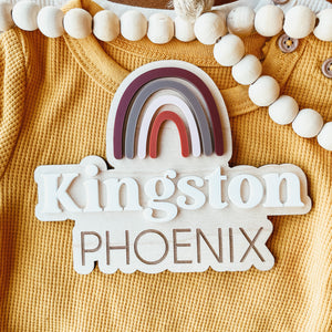 3D Rainbow Birth Announcement Sign