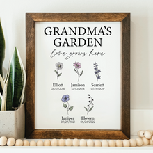 Load image into Gallery viewer, Mom&#39;s/Grandma&#39;s/Custom Family Birth Flower Framed Sign