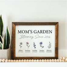 Load image into Gallery viewer, Mom&#39;s/Grandma&#39;s/Custom Family Birth Flower Framed Sign