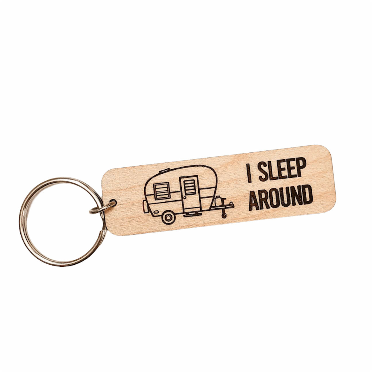 I Sleep Around Keychain