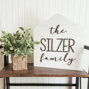 Family Name Shiplap House Sign