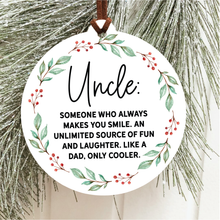 Load image into Gallery viewer, Uncle Christmas Ornament