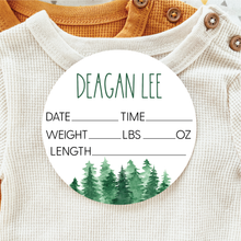 Load image into Gallery viewer, Baby Birth Announcement Sign - Acrylic Forest