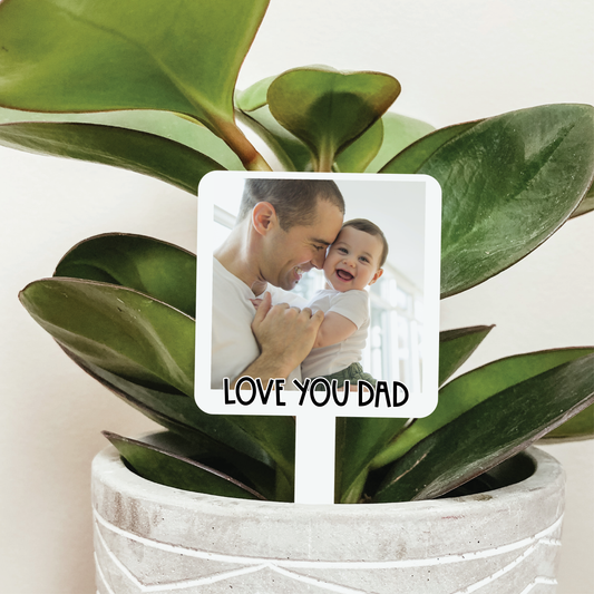 Love You Dad Photo Plant Marker