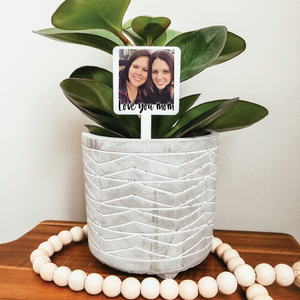 Love You Mom Photo Plant Marker