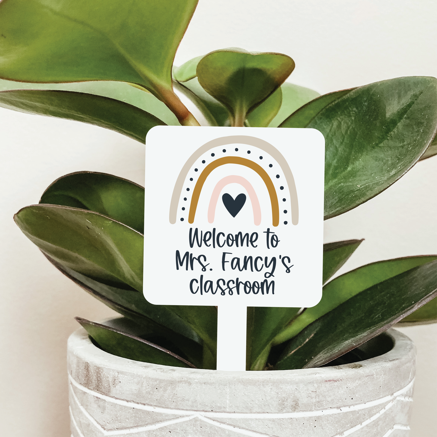 Personalized Classroom Welcome Plant Marker